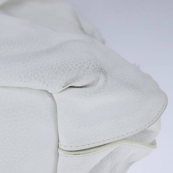 CELINE Hand Bag Leather White Auth 105488 - Picture 16 of 16